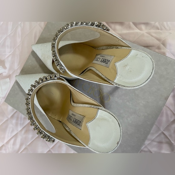 Jimmy Choo Bing 100 Sandy Glitter Fabric